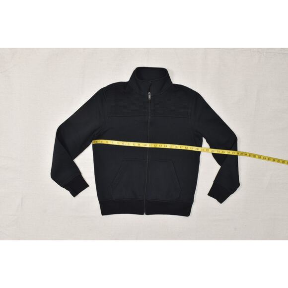 Michael Kors Men's Full-Zip Jacket Solid Sweater Regular Size M Black Cotton - Picture 3 of 8